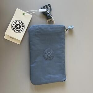 Kipling Creativity Pouch Large in Haze Blue NWT